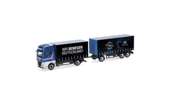 Herpa 318563 MAN TGX GX Gardinenplanen-Hängerzug 