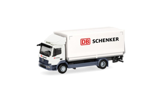 Herpa 318761 Mercedes-Benz Atego 13 Planen-LKW mit Ladebordwand 