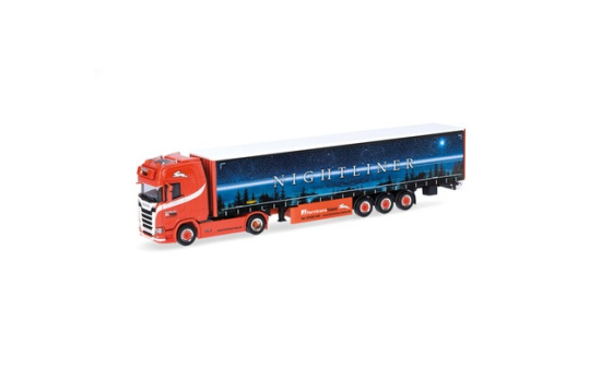 Herpa 318785 Scania CS 20 HD 15m Gardinenplanen-Sattelzug 