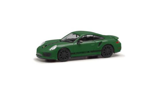 Herpa 420358 Porsche 911 (991) Turbo, verde british racing green - Vorbestellung 1:87