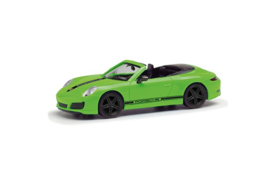 Herpa 420365 Porsche 911 (991) Carrera 2 Cabrio, lizardgrün - Vorbestellung 1:87