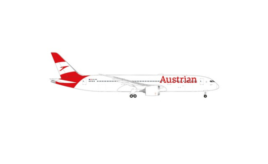 Herpa 537834 Austrian Airlines Boeing 787-9 Dreamliner - Vorbestellung 1:500