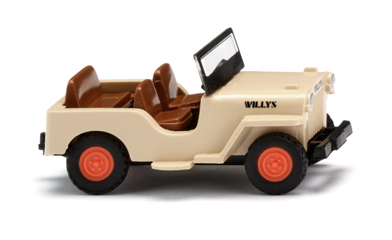 Wiking 001001 Willys Jeep CJ-3A - elfenbeinbeige 1:87