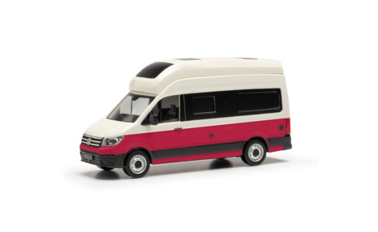 Herpa 096294-003 Volkswagen (VW) Crafter Grand California, candywhite-kirschrot - Vorbestellung 1:87