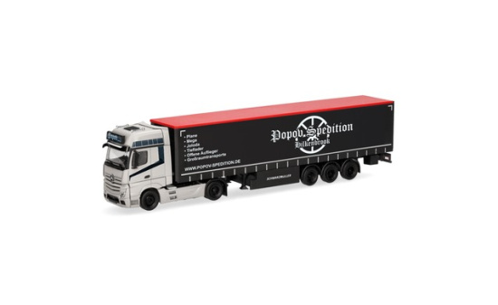 Herpa 318891 Mercedes-Benz Actros L Gigaspace Gardinenplanen-Sattelzug 