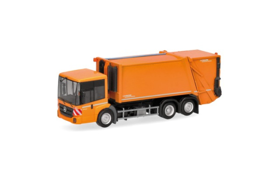 Herpa 319003 Mercedes-Benz Econic Pressmüllfahrzeug FAUN VARIOPRESS, kommunalorange - Vorbestellung 1:87