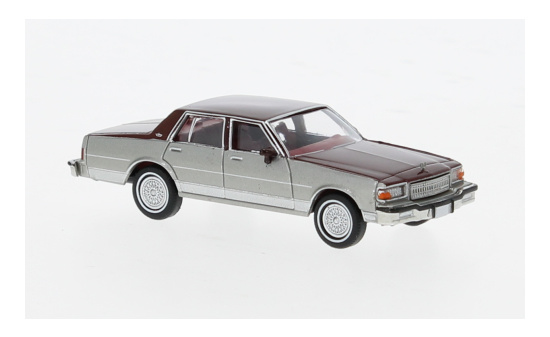 Brekina BRE19708 Chevrolet Caprice - silber (Metallic) , dunkelrot (Metallic) 1:87