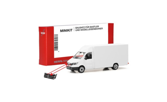 Herpa 014076 Herpa MiniKit MAN TGE/Volkswagen (VW) Crafter Paketverteilfahrzeug, weiß - Vorbestellung 1:87