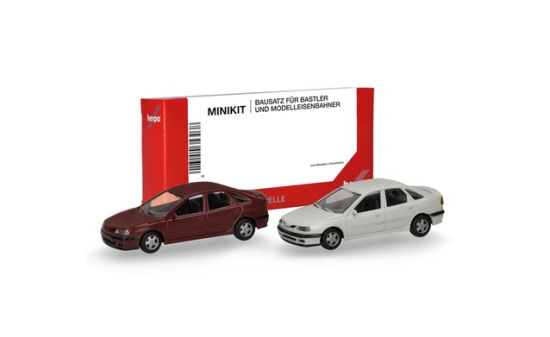 Herpa 014113 Herpa MiniKit Renault Laguna Sienarot und Arktisweiß, 2 Stück - Vorbestellung 1:87