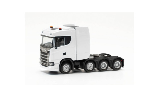 Herpa 315753-003 Scania CS 20 ND Schwerlastzugmaschine 4achs, weiß - Vorbestellung 1:87