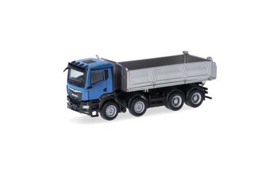 Herpa 319140 MAN TGS NN Baukipper 4-achs, blau/silber - Vorbestellung 1:87