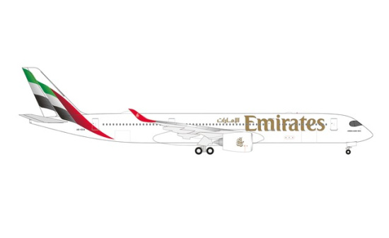 Herpa 538206 Emirates Airbus A350-900 A6-EXA - Vorbestellung 1:500