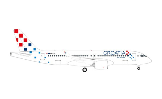 Herpa 538275 Croatia Airlines Airbus A220-300 9A-CAE Zagreb - Vorbestellung 1:500