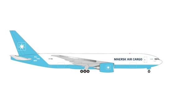 Herpa 538305 Maersk Air Cargo Boeing 777F OY-MAC Maersk Swan - Vorbestellung 1:500