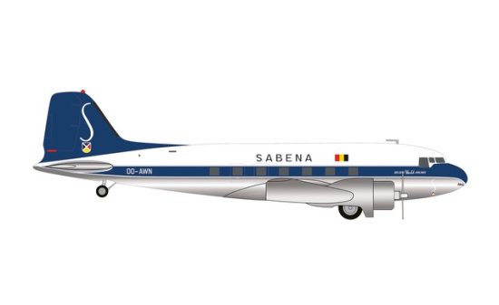 Herpa 573399 Sabena Douglas DC-3 OO-AWN - Vorbestellung 1:200