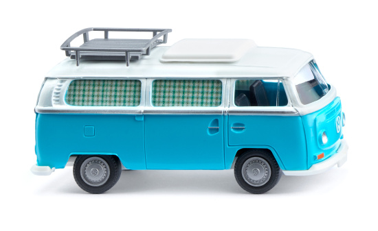 Wiking 031504 VW T2 Campingbus - eisblau/weiß 1:87