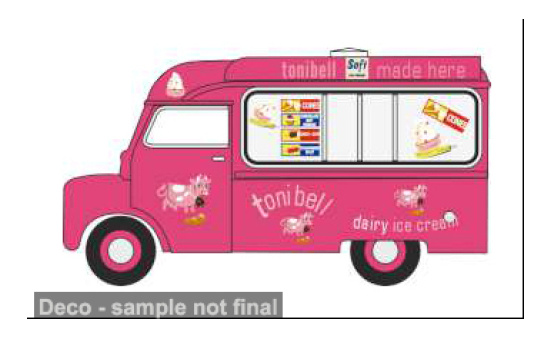 Oxford OXF76CA004 Bedford CA Ice Cream Van - Tonibell - Vorbestellung 1:76