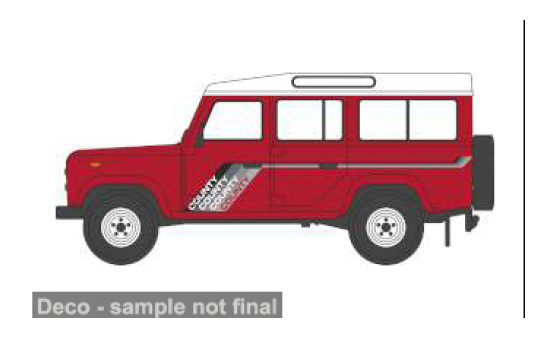 Oxford OXF76DEF018 Land Rover Defender LWB Station Wagon - rot - Vorbestellung 1:76