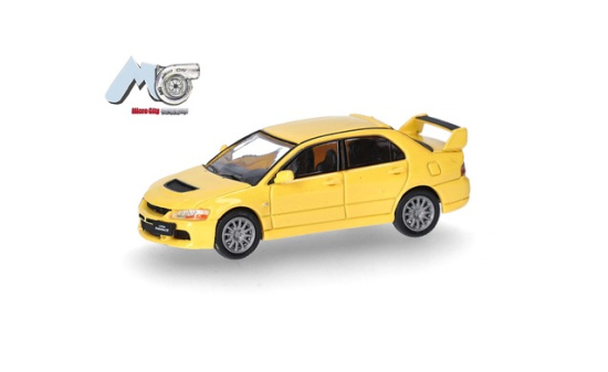 Micro City 87MC000004 MicroCity: Mitsubishi Lancer Evolution 9 (2005-2007), gelb 1:87