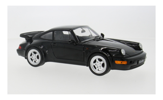 Welly WEL18026sw Porsche 964 Turbo, schwarz 1:18