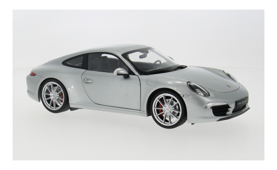 Welly WEL18047SIVLER Porsche 911 (991) Carrera S - silber 1:18