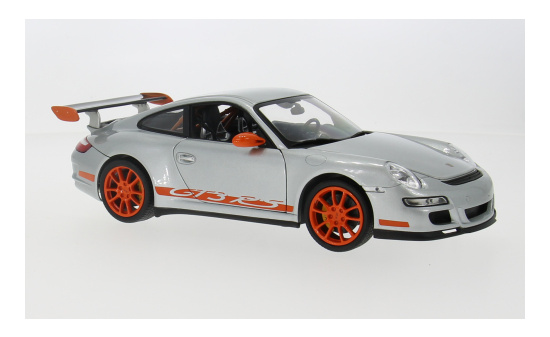 Welly WEL18015SILVER Porsche 911 (997) GT3 RS - silber , orange 1:18