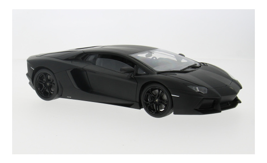 Welly WEL18041BLACK Lamborghini Aventador LP 700-4 - schwarz (Matt) 1:18