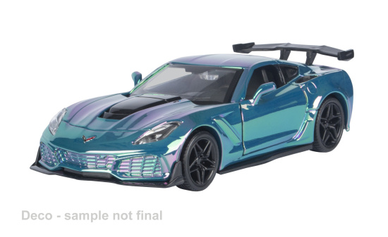 Motormax MOM79090MET.-BLUE Chevrolet Corvette ZR1 - türkis (Metallic) - Vorbestellung 1:24