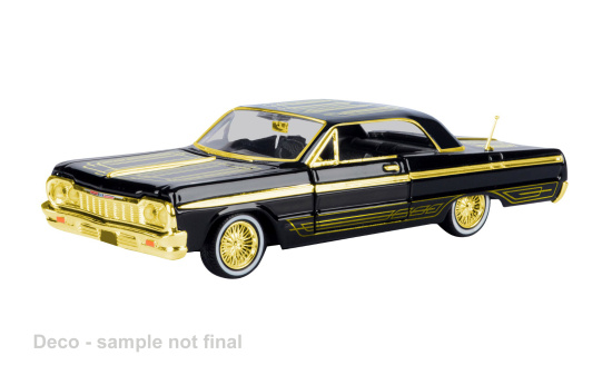 Motormax MOM79202BLACK Chevrolet Impala - schwarz , gold - Vorbestellung 1:24