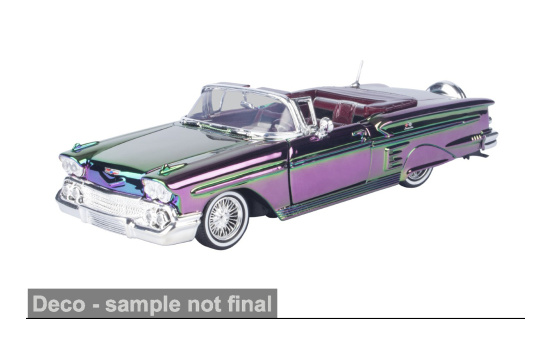 Motormax MOM79082LILAC Chevrolet Impala - lila (Metallic) , grün (Metallic) - Vorbestellung 1:24