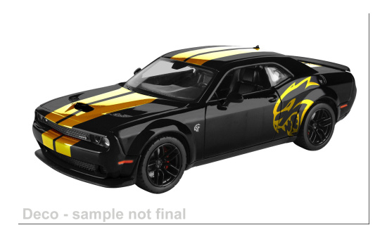 Motormax MOM79201BLACK Dodge Challenger Hellcat SRT - schwarz , gold - Vorbestellung 1:24