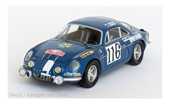 Trofeu TRODRR.FR94 Alpine A110 - Rally Monte Carlo - J.P.Rouget - J.Sarrus - Vorbestellung 1:43