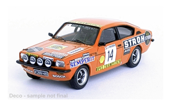 Trofeu TRODSN-290 Opel Kadett GT/E - Jänner Rally - S.Haider - J.Pattermann - Vorbestellung 1:43