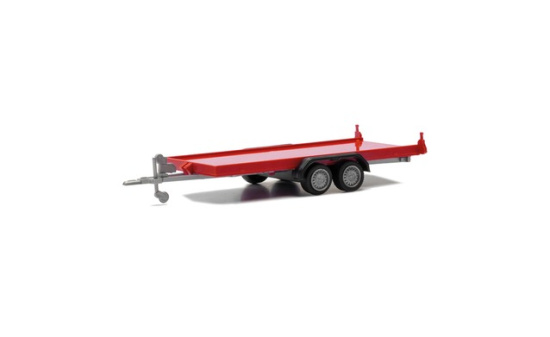 Herpa 052450-004 PKW-Transportanhänger 2achs, rot - Vorbestellung 1:87