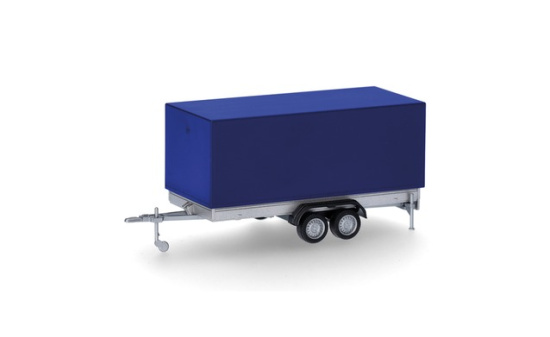Herpa 052627-004 PKW-Planenanhänger 2achs, ultramarinblau - Vorbestellung 1:87