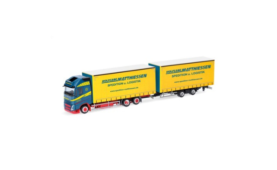 Herpa 319515 Volvo FH GL XL 2020 Jumbogardinenplanentandem-Hängerzug 