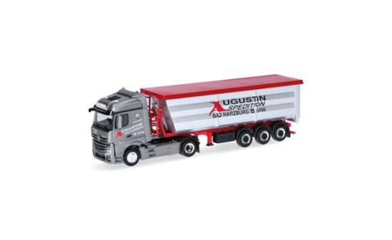 Herpa 319614 Mercedes-Benz Actros Streamspace Stahlmulden-Sattelzug 