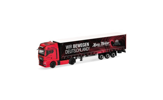 Herpa 319669 MAN TGX GX Gardinenplanen-Sattelzug 