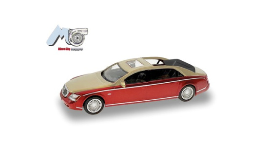 Micro City 87MC000034 MicroCity: Maybach 62S, rot/gold (2002-2013) - Vorbestellung 1:87