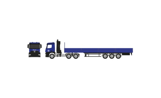Herpa 960038 Mercedes-Benz Arocs (mit Ladekran) Pritschen-Sattelzug 