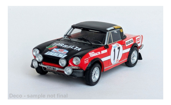 Trofeu TRODSN-308 Fiat 124 Spider - rot , schwarz - Tap Rally 1973 - M.Figueredo - C.Barata - Vorbestellung 1:43