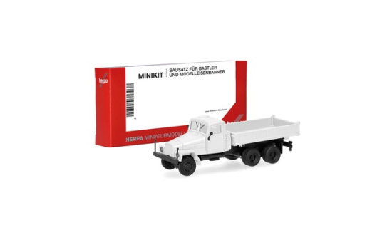 Herpa 014182 Herpa MiniKit: IFA G5 Dreiseitenkipper-LKW 3achs, weiß - Vorbestellung 1:87