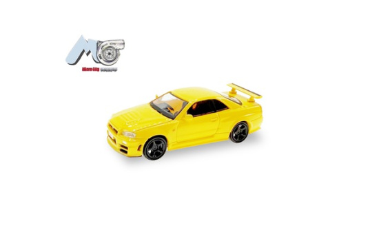 Micro City 87MC000047 MicroCity: Nissan GTR 34, gelb - Vorbestellung 1:87
