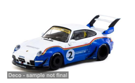 Tarmac TART64-TL017-LBWK2 Porsche RWB 993 - blau , weiss - Vorbestellung 1:64