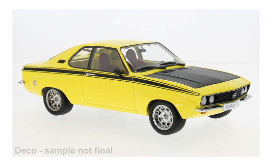 MCG MCG18426 Opel Manta A Irmscher - gelb , schwarz - Vorbestellung 1:18