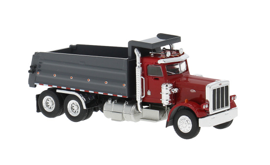 Brekina BRE86290 Peterbilt 359 Kipper - rot , dunkelgrau - Vorbestellung 1:87