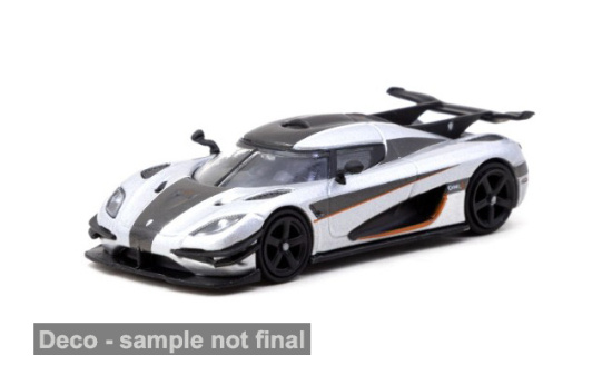 Tarmac TART64G-TL054-SL Koenigsegg One:1 - silber , schwarz - Vorbestellung 1:64