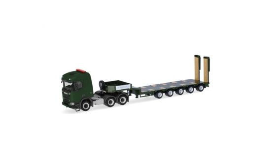 Herpa 747332 Scania CR 20 Niedrigdach Semitieflade-Sattelzug 