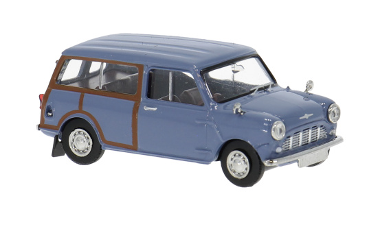 Brekina BRE15363 Austin Mini Countryman - blau - Woody 1:87