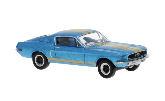 Brekina BRE19610 Ford Mustang GT 350 Fastback - blau (Metallic) , schwarz 1:87